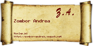 Zombor Andrea névjegykártya