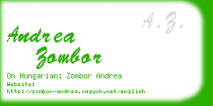 andrea zombor business card